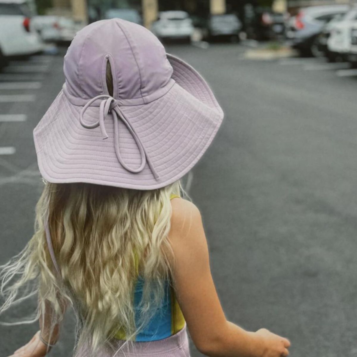 floppy hat | swim | mauve