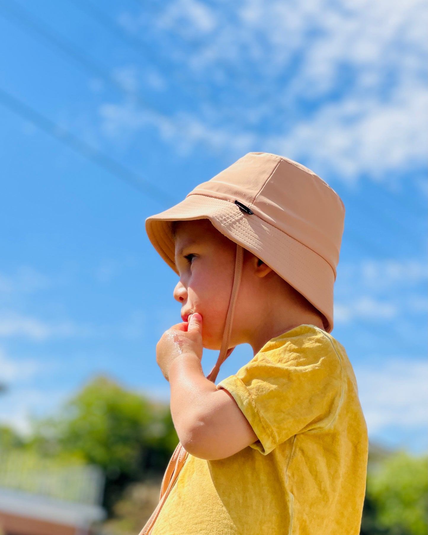 Boys Bucket Hat Brown Tan Waterproof
