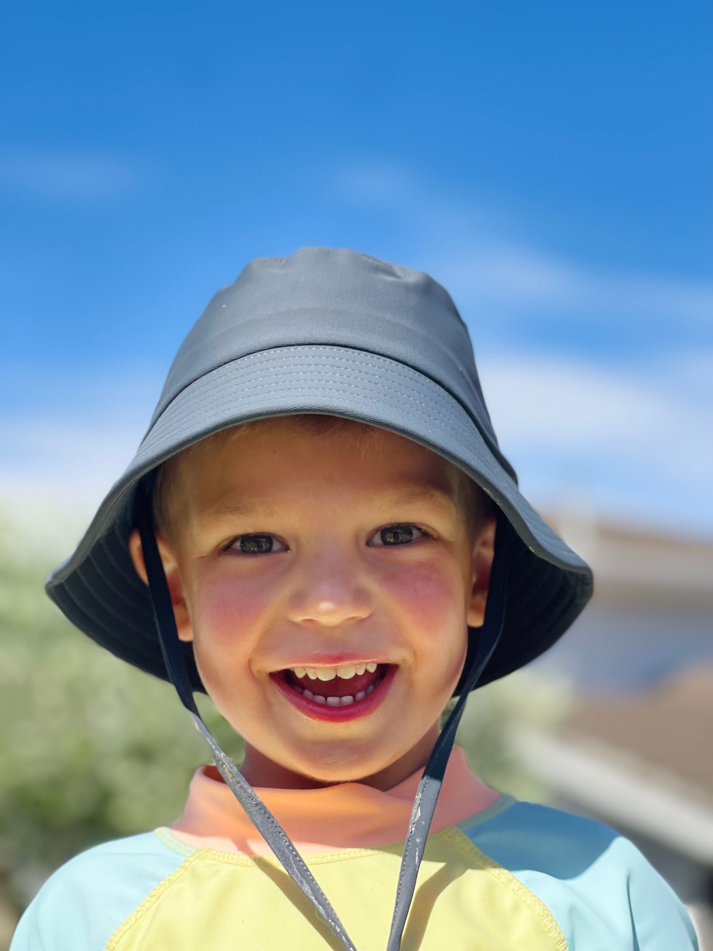 Boys Bucket Hat Slate Grey for swimming