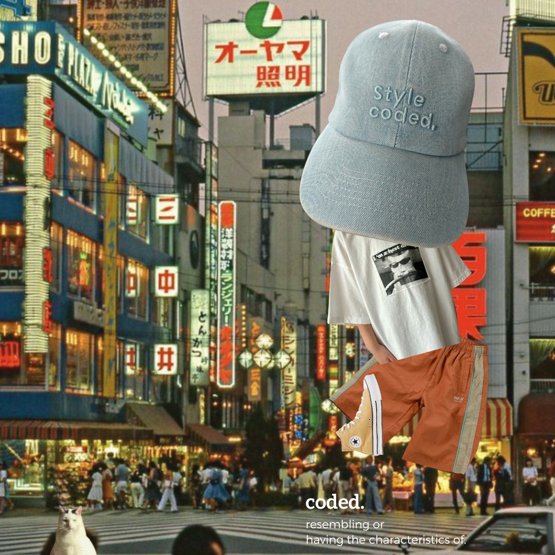 cap | coded | light blue denim