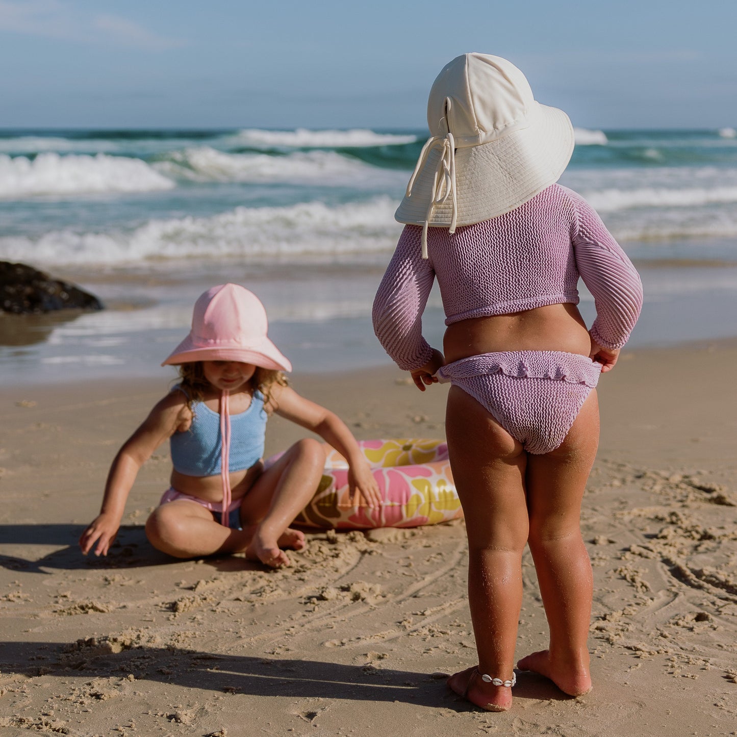 floppy hat | swim | cream