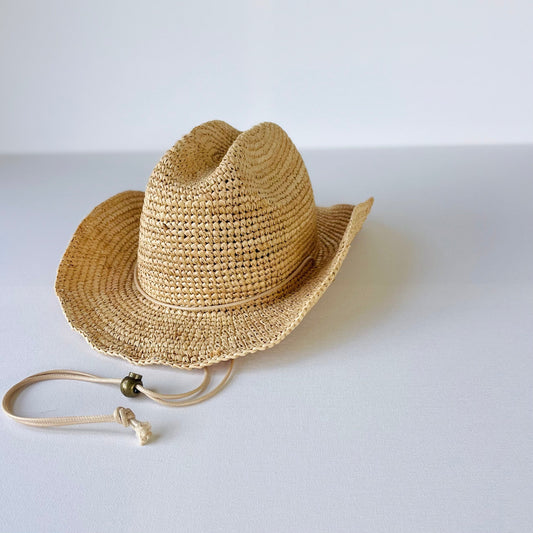 fini cowboy straw hat toddler sun protection kids