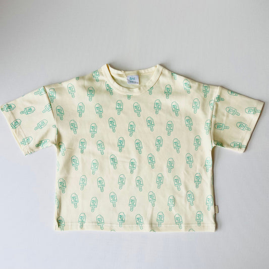 “kids tee teal fini meet me at the milkbar popsicle print cotton ages 2 -5