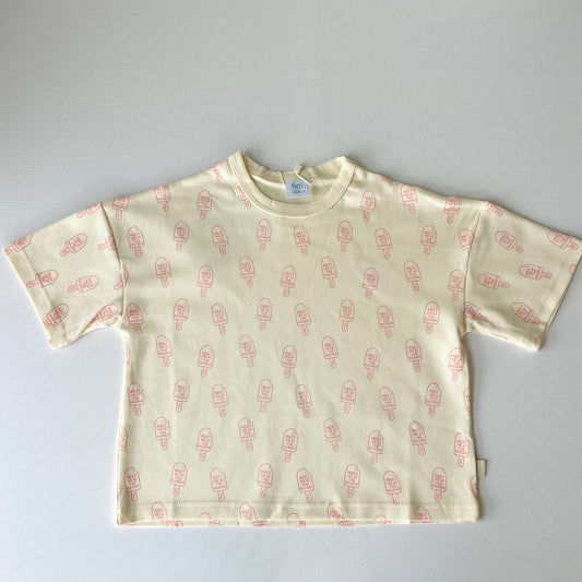 premium kids t-shirt fini meet me at the milkbar cotton boxy silhouette