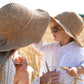 Fini. Straw Hat Natural matching mum and child
