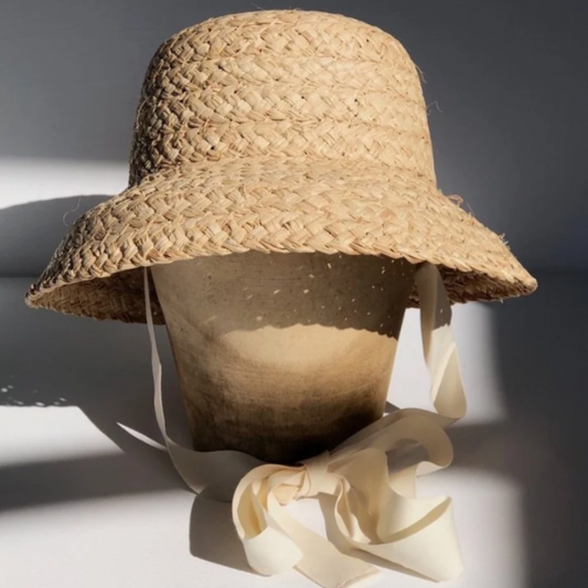 vintage straw hat kids statement piece fini the label ages 3-6