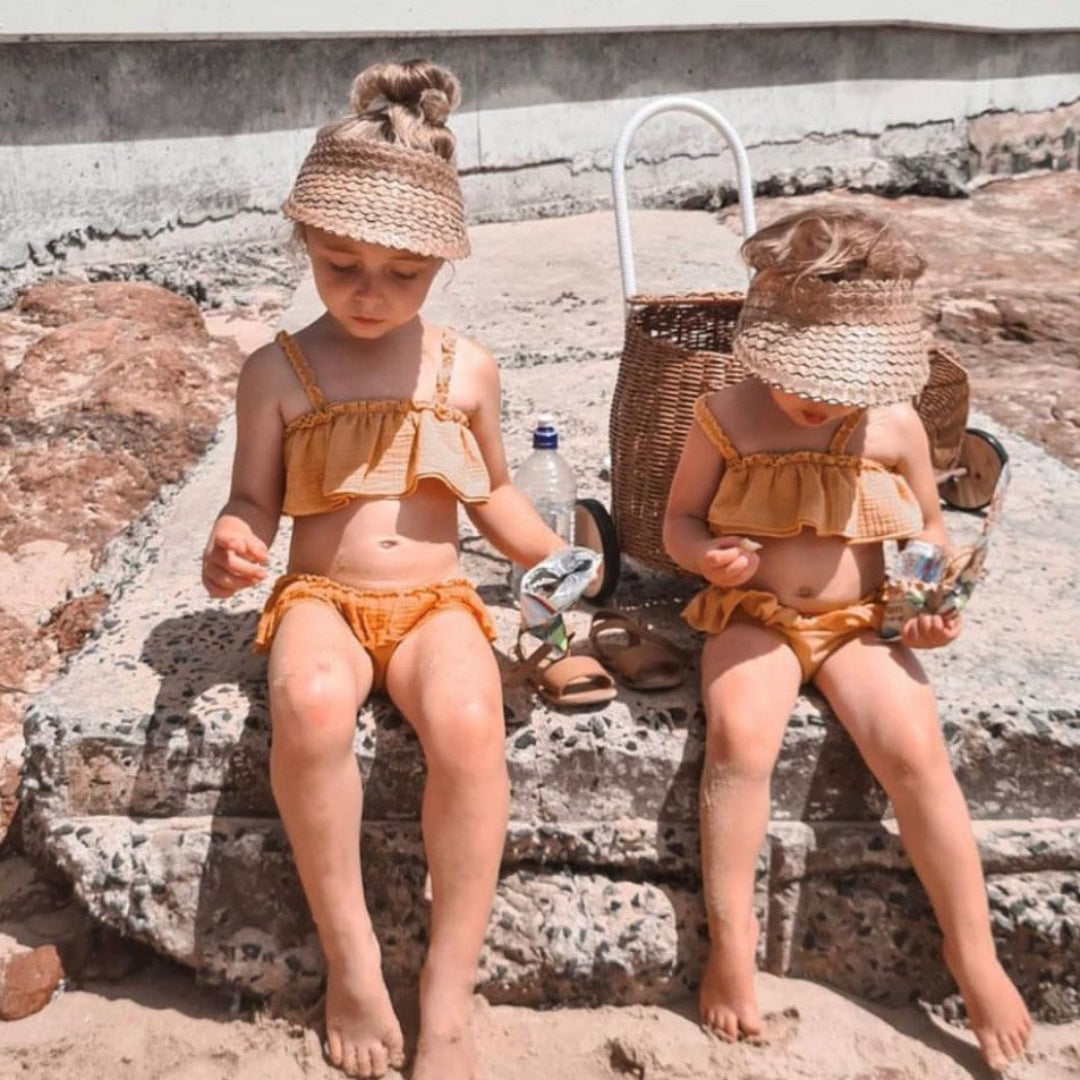 fini palm visor brown vacation ready family headwear