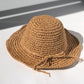 Fini. Straw Hat Natural children size profile view lightweight wire-brim